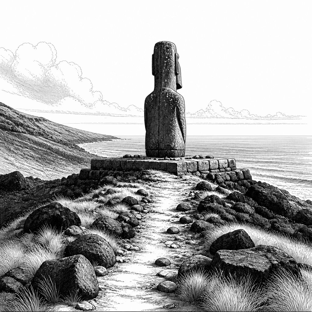 Rapa Nui National Park: Moai, Ahu und vulkanische Landschaft auf der Osterinsel Rapa Nui National Park: Moai, Ahu und vulkanische Landschaft auf der Osterinsel
