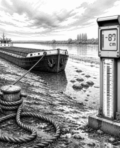 ai-rhein-niedrigwasser-rekordtief-duesseldorf