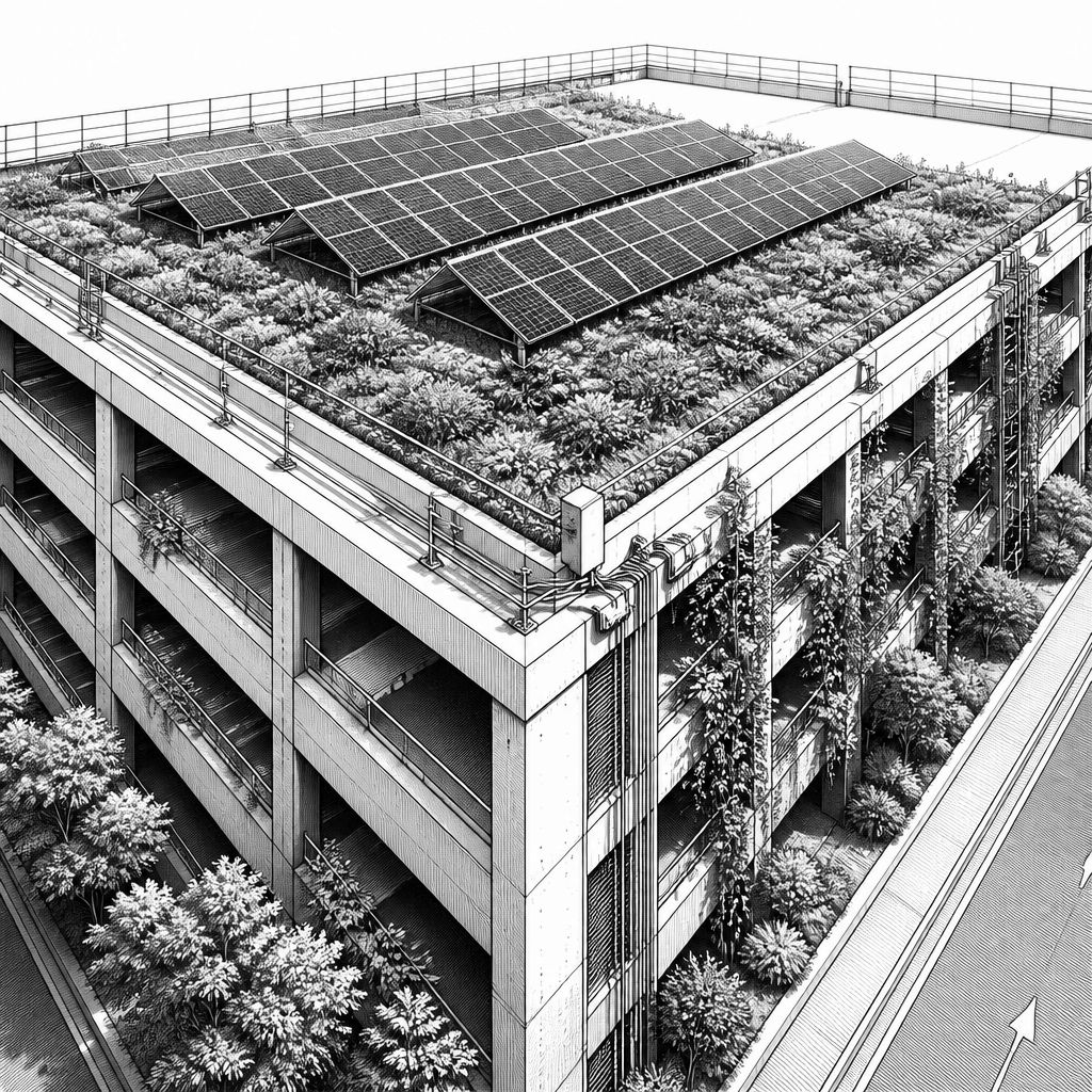 Hochgarage Haufeld in Siegburg startet: PV, Begrünung und 500 Stellplätze Hochgarage Haufeld in Siegburg startet: PV, Begrünung und 500 Stellplätze