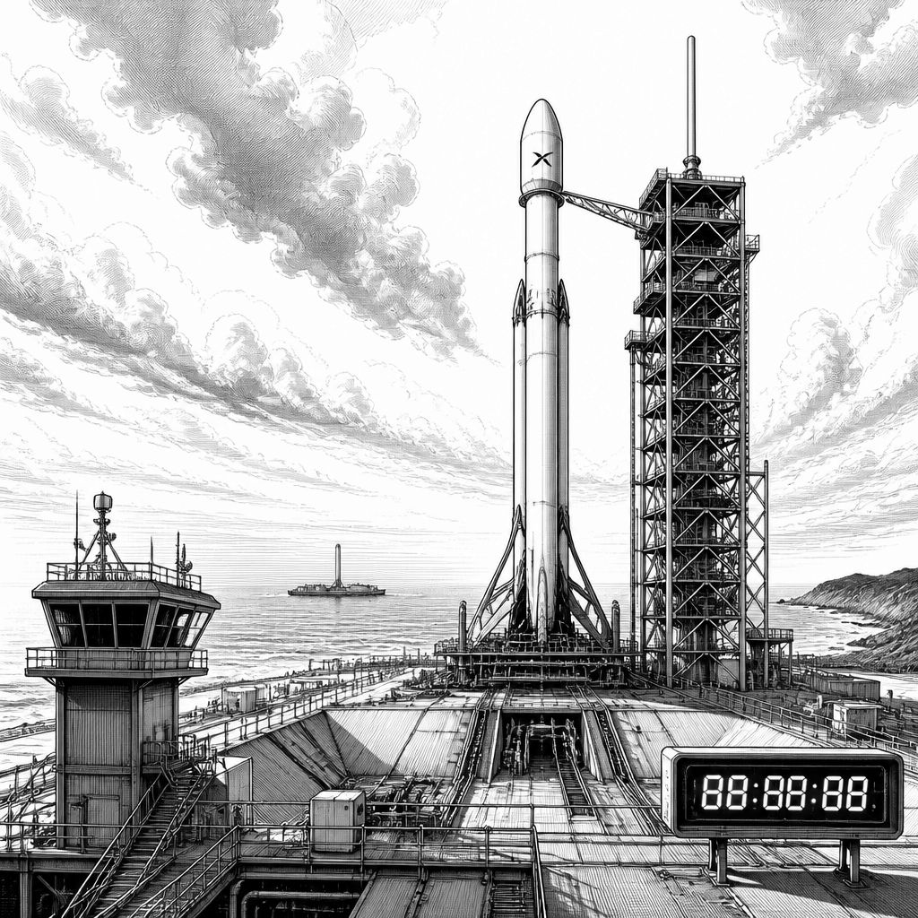 SpaceX startet 27 Starlink V2 Mini Satelliten von Vandenberg mit Falcon 9 SpaceX startet 27 Starlink V2 Mini Satelliten von Vandenberg mit Falcon 9