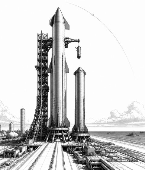 ai-spacex-starship-testflug-erdumlaufbahn