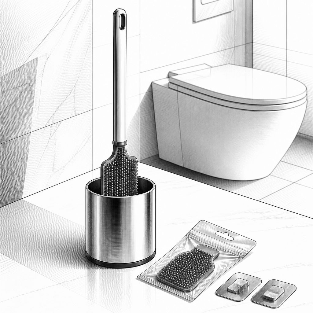 Silikon-Klobürste als Upgrade: Hygienisch, schnell trocknend, mit Ersatzset Silikon-Klobürste als Upgrade: Hygienisch, schnell trocknend, mit Ersatzset