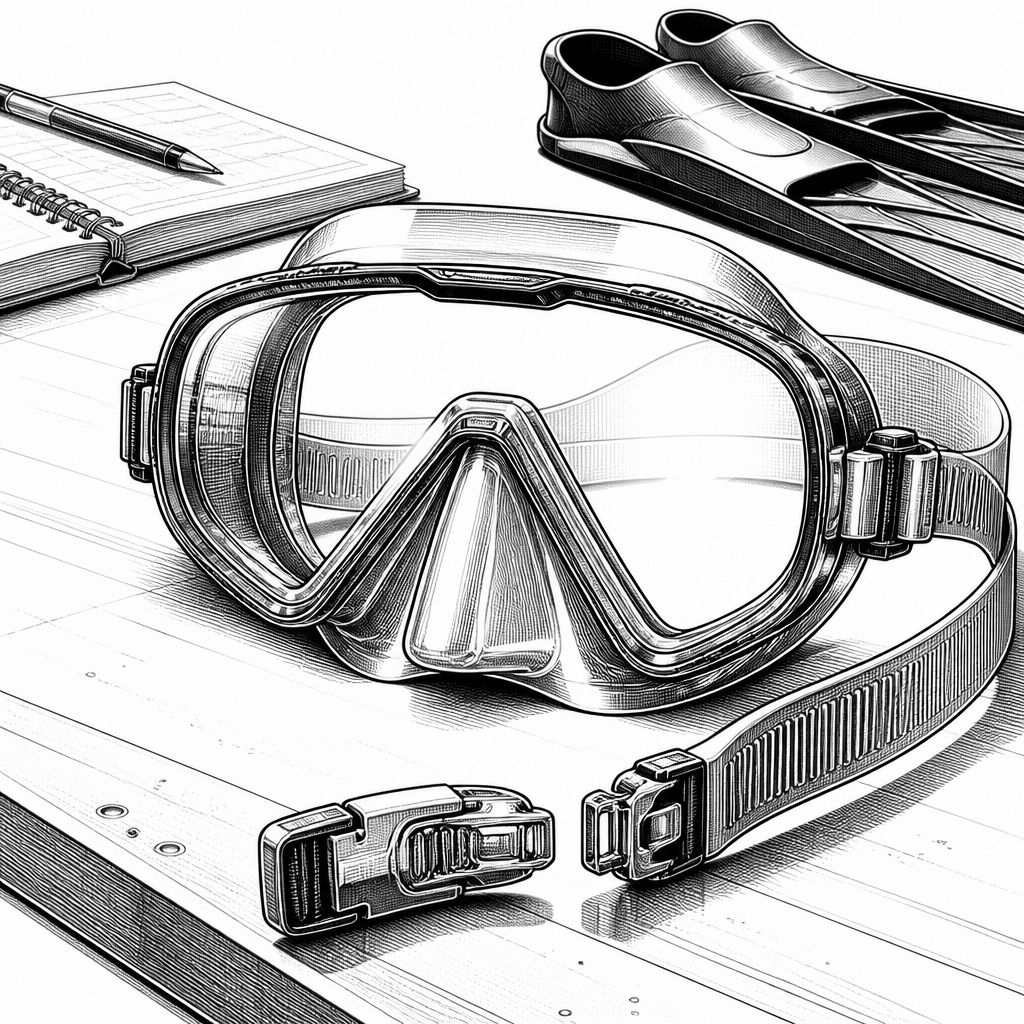 TUSA Freedom Elite M1003: 220-cc-Einglasmaske mit 233 g und 95-mm-Rahmen TUSA Freedom Elite M1003: 220-cc-Einglasmaske mit 233 g und 95-mm-Rahmen