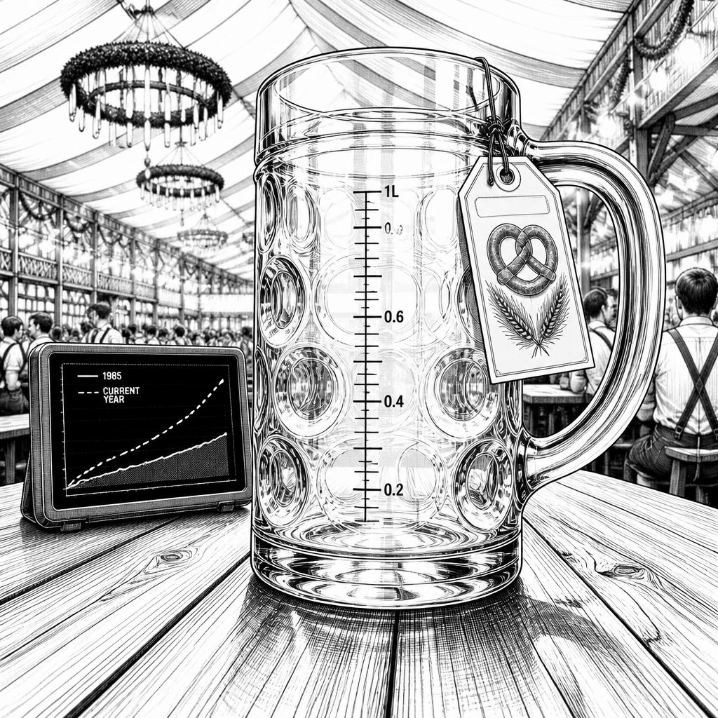 Wiesnflation: Maß Bier auf der Münchner Wiesn deutlich teurer als 1985 Wiesnflation: Maß Bier auf der Münchner Wiesn deutlich teurer als 1985