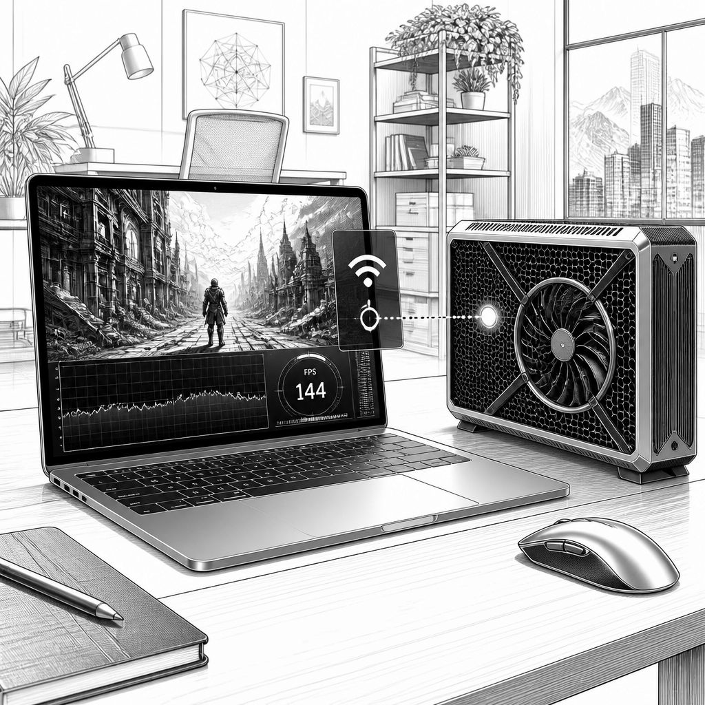 WiCi One: Wireless-eGPU über Wi‑Fi 7 mit RTX‑Leistung für KI und Spiele WiCi One: Wireless-eGPU über Wi‑Fi 7 mit RTX‑Leistung für KI und Spiele