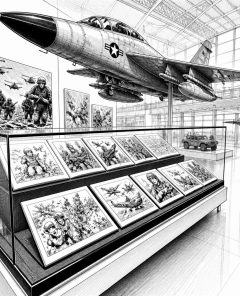 ausstellung-minot-cord-scott-militaer-cartoon-sammlung