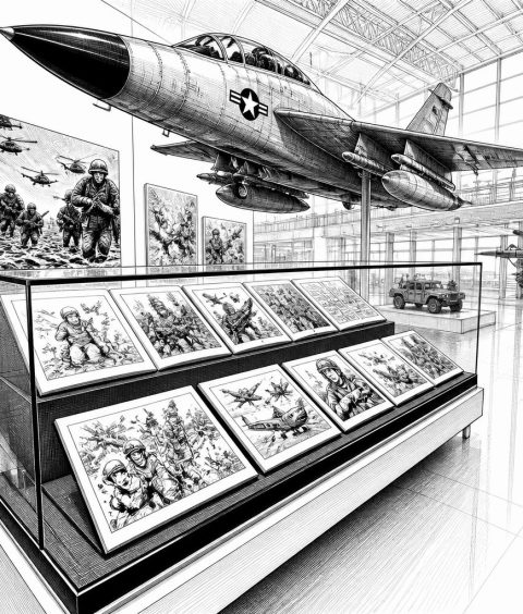 ausstellung-minot-cord-scott-militaer-cartoon-sammlung