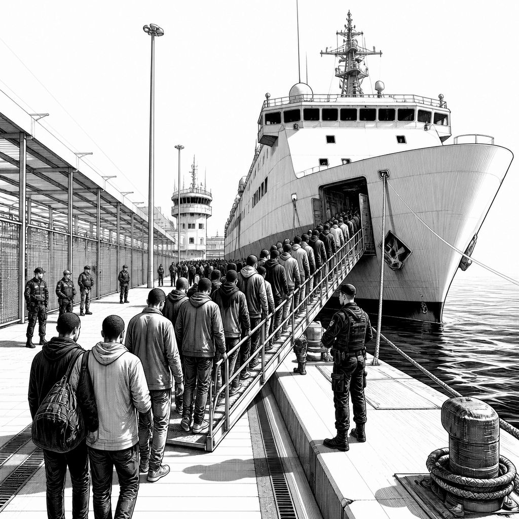 Ceuta: Tumulte bei Verlegung von rund 1.800 Migranten ins Hafen-Aufnahmezentrum Ceuta: Tumulte bei Verlegung von rund 1.800 Migranten ins Hafen-Aufnahmezentrum