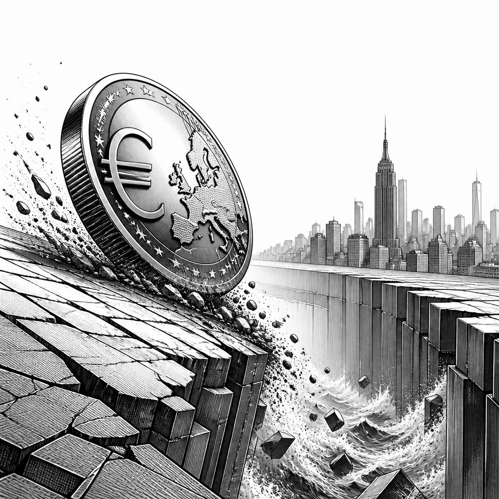 Euro fällt auf Tief: Schwäche der Eurozone drückt Kurs zum US-Dollar Euro fällt auf Tief: Schwäche der Eurozone drückt Kurs zum US-Dollar