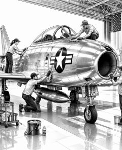 freiwillige-reinigen-militaerflugzeuge-im-museum