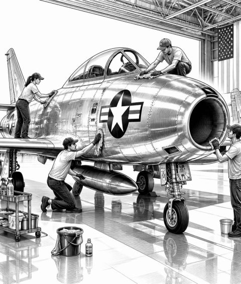 freiwillige-reinigen-militaerflugzeuge-im-museum