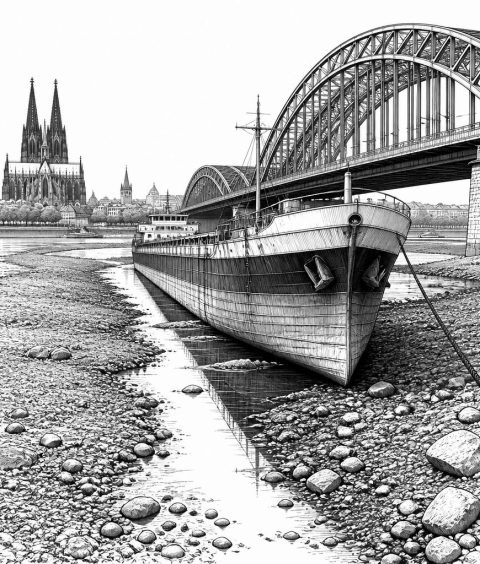 rhein-koeln-rekordtief-niedrigwasser-40-zentimeter