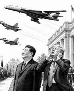 us-militaervorflieger-zu-xi-trump-reagiert-auf-b1-laerm
