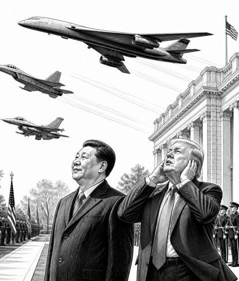 us-militaervorflieger-zu-xi-trump-reagiert-auf-b1-laerm
