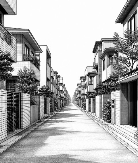 wohnviertel-einfassung-schlaf-studie-tokio
