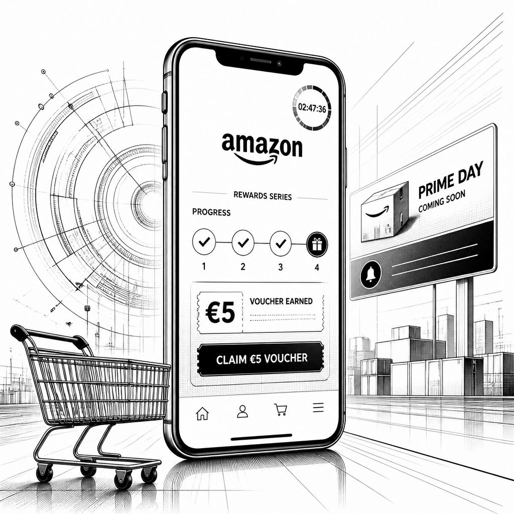 Amazon-App: 5-Euro-Rabatt für drei kleine Aufgaben vor dem Prime Day Amazon-App: 5-Euro-Rabatt für drei kleine Aufgaben vor dem Prime Day