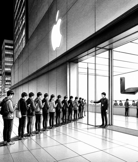 ai-apple-iphone-duo-store-queue
