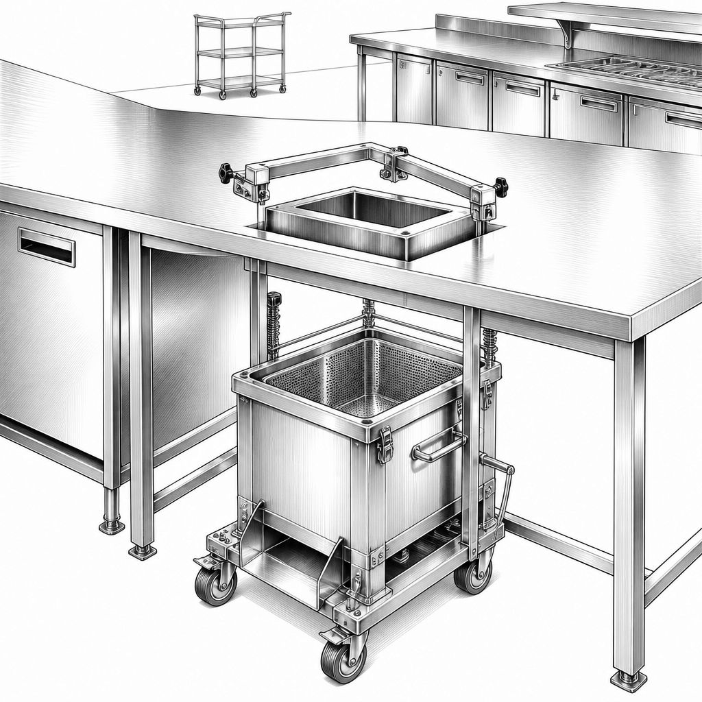 AyrKing erhält US-Patent: platzsparende Breading- und Sifting-Station AyrKing erhält US-Patent: platzsparende Breading- und Sifting-Station