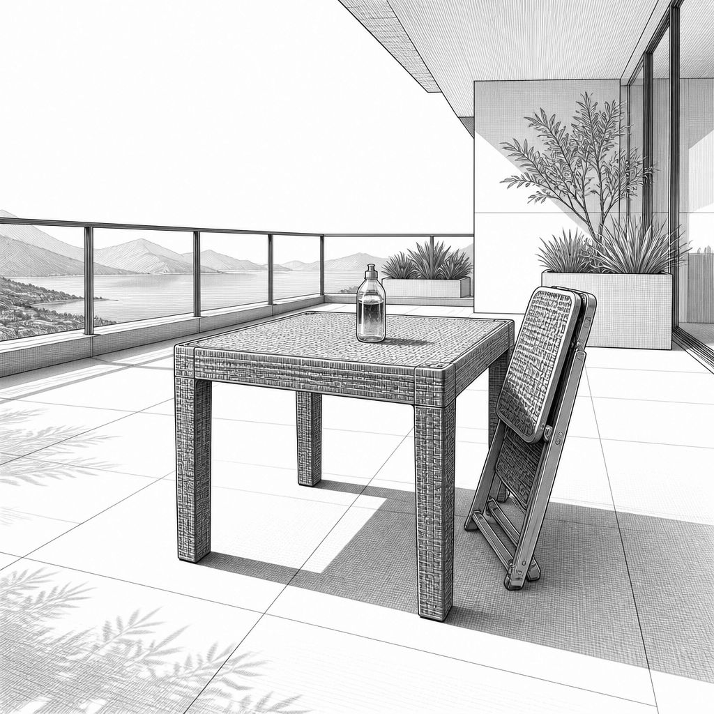 Beliani FOSSANO 80×80: Kunststoff-Gartentisch für bis zu 100 kg Beliani FOSSANO 80×80: Kunststoff-Gartentisch für bis zu 100 kg