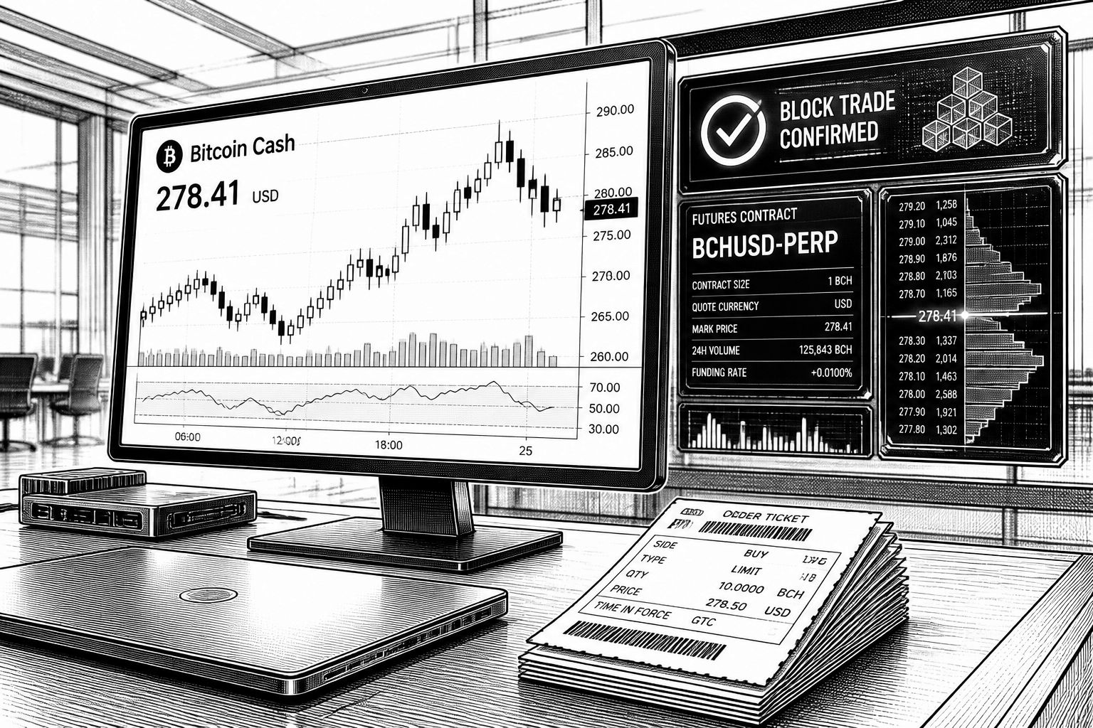 Bitcoin Cash startet im Futures-Markt: Kurs bei 278,41 USD Bitcoin Cash startet im Futures-Markt: Kurs bei 278,41 USD