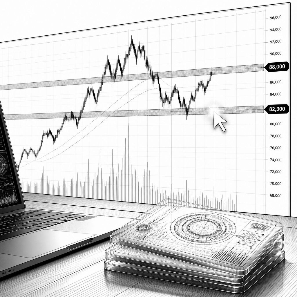 Bitcoin-Cost-Bases deuten auf Widerstand bei 88.000 und Support nahe 82.300 hin Bitcoin-Cost-Bases deuten auf Widerstand bei 88.000 und Support nahe 82.300 hin
