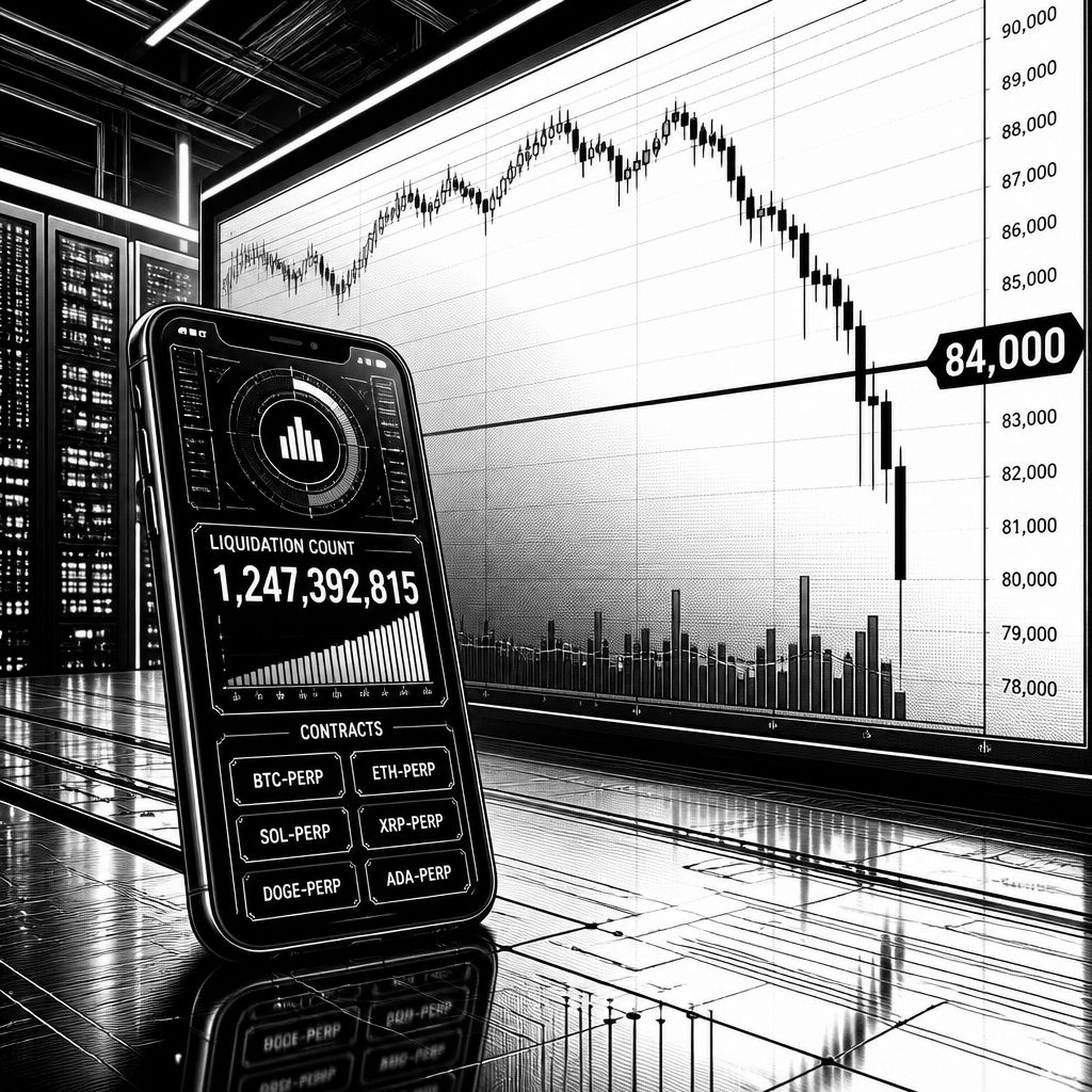 Bitcoin stürzt unter 84.000 US-Dollar – Liquidationen nahe 600 Mio. Bitcoin stürzt unter 84.000 US-Dollar – Liquidationen nahe 600 Mio.