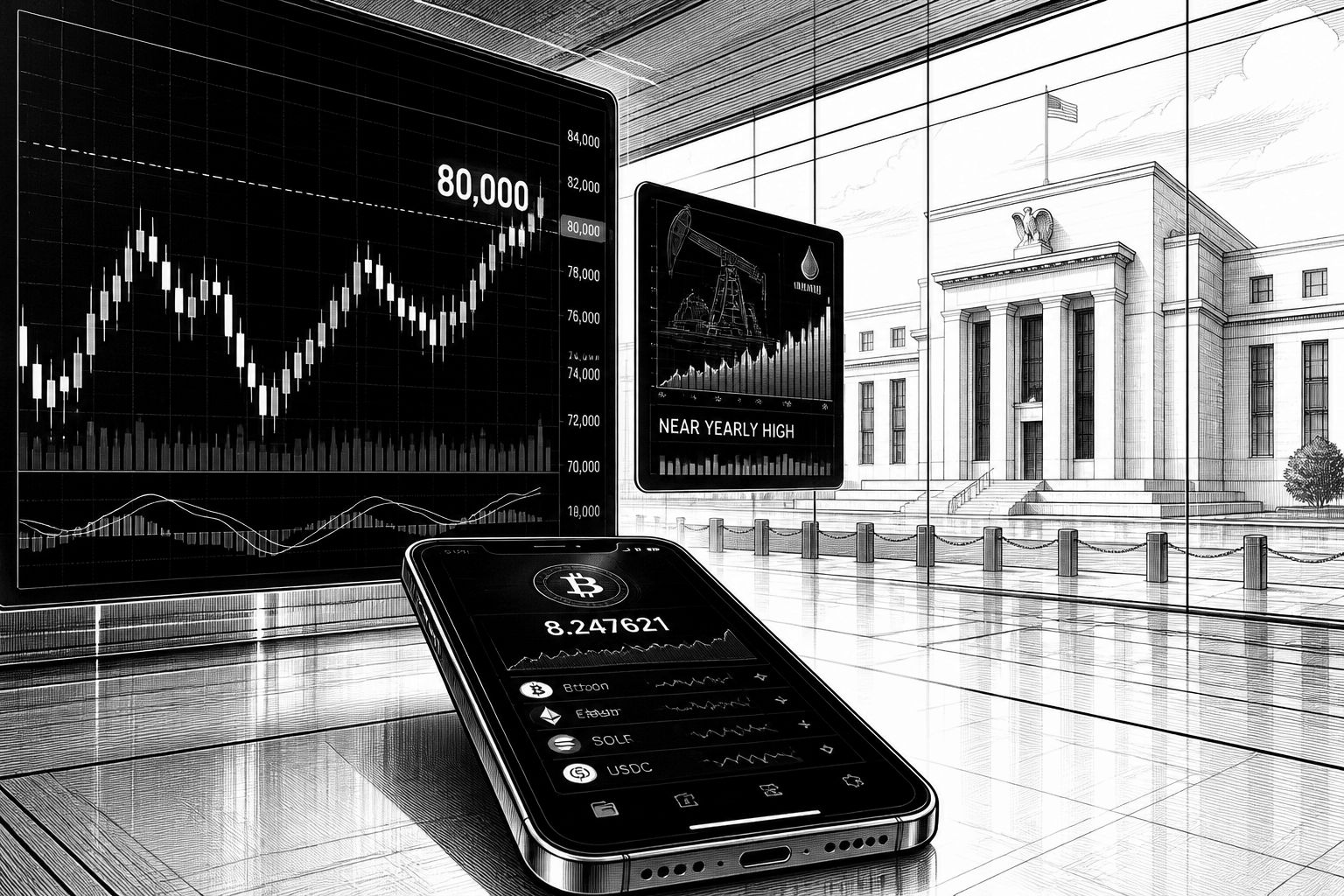 Bitcoin bleibt um 80.000 US-Dollar: Öl- und Zinsrisiken drücken Krypto Bitcoin bleibt um 80.000 US-Dollar: Öl- und Zinsrisiken drücken Krypto