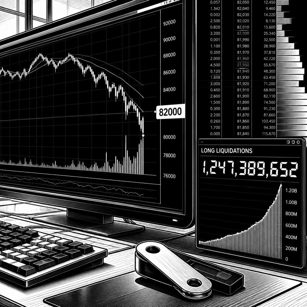 Bitcoin rutscht unter 82.000 US-Dollar: 120 Mio. Longs in 15 Minuten liquidiert Bitcoin rutscht unter 82.000 US-Dollar: 120 Mio. Longs in 15 Minuten liquidiert