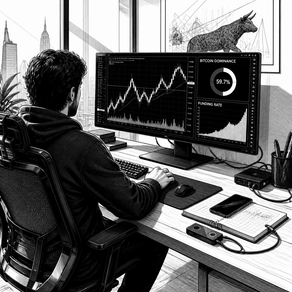 Bitcoin-Rally vor US-Jobs: Dominanz nähert sich 60% und Long-Überhang steigt Bitcoin-Rally vor US-Jobs: Dominanz nähert sich 60% und Long-Überhang steigt