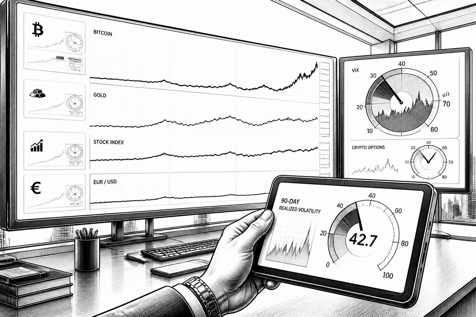 Bitcoin ist deutlich volatiler als EUR/USD, Gold und S&P 500 Bitcoin ist deutlich volatiler als EUR/USD, Gold und S&P 500