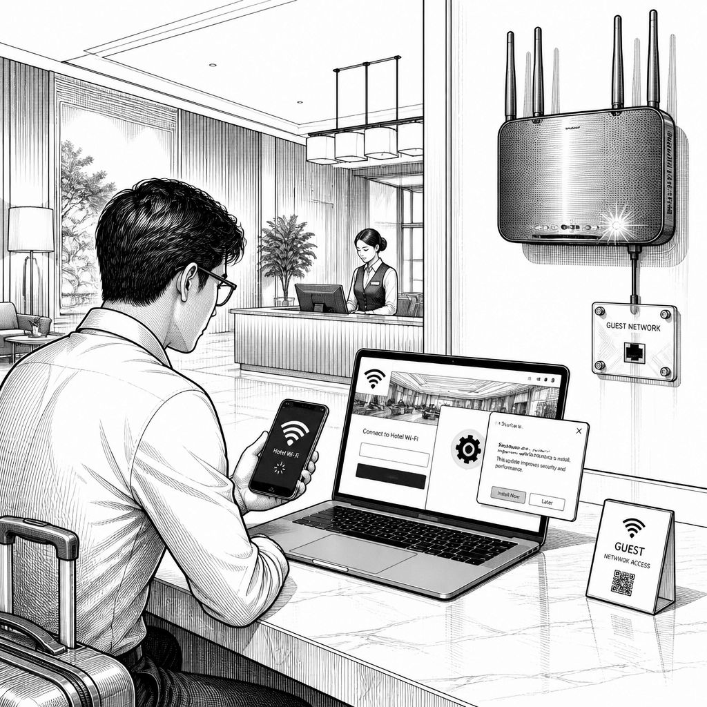CaptiveCrunch-Angriffe: Microsoft warnt vor Manipulation von Hotel-WLAN-Portalen CaptiveCrunch-Angriffe: Microsoft warnt vor Manipulation von Hotel-WLAN-Portalen