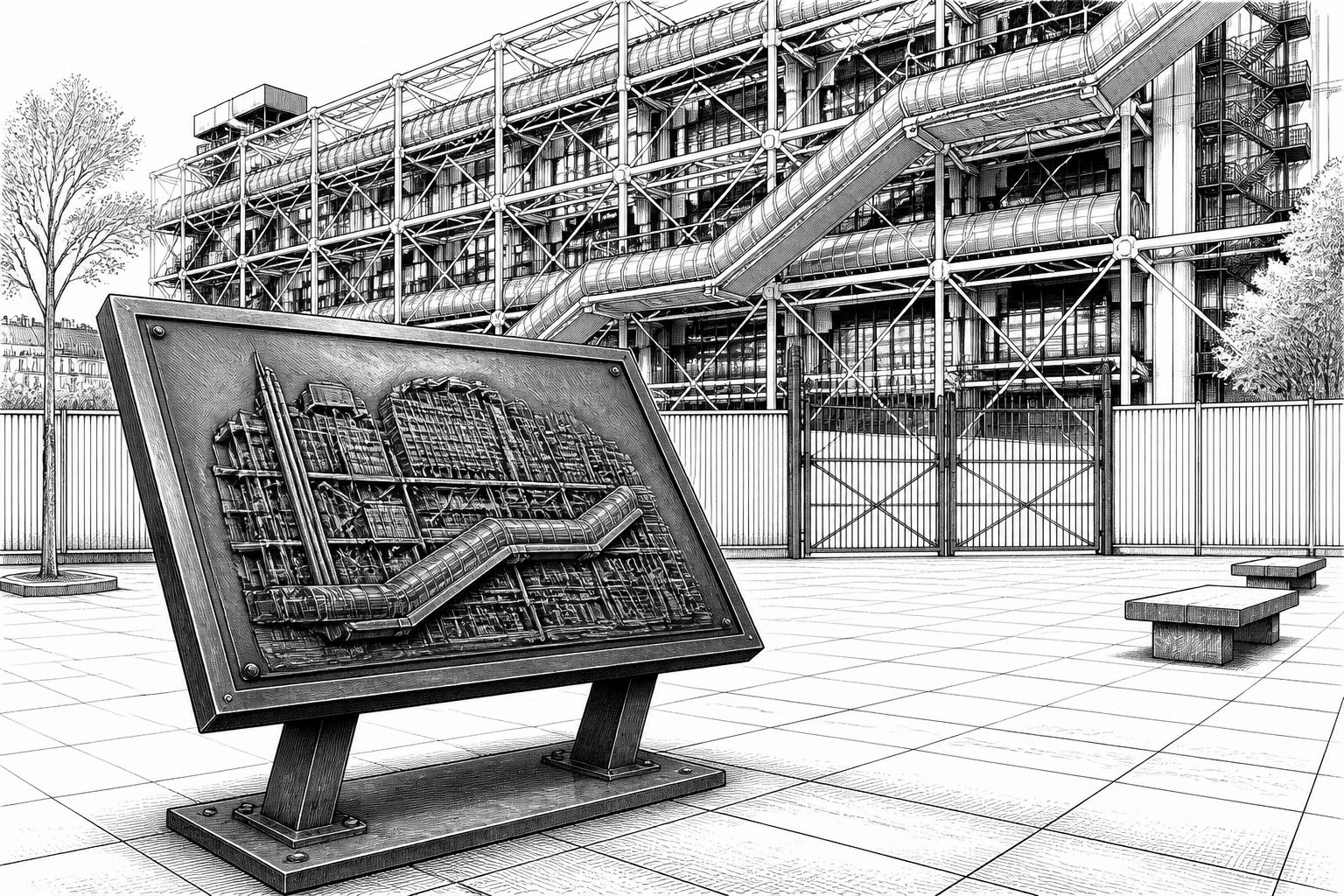 Centre Pompidou wird Denkmal: Gebäude und Piazza geschützt, Museum bleibt zu Centre Pompidou wird Denkmal: Gebäude und Piazza geschützt, Museum bleibt zu