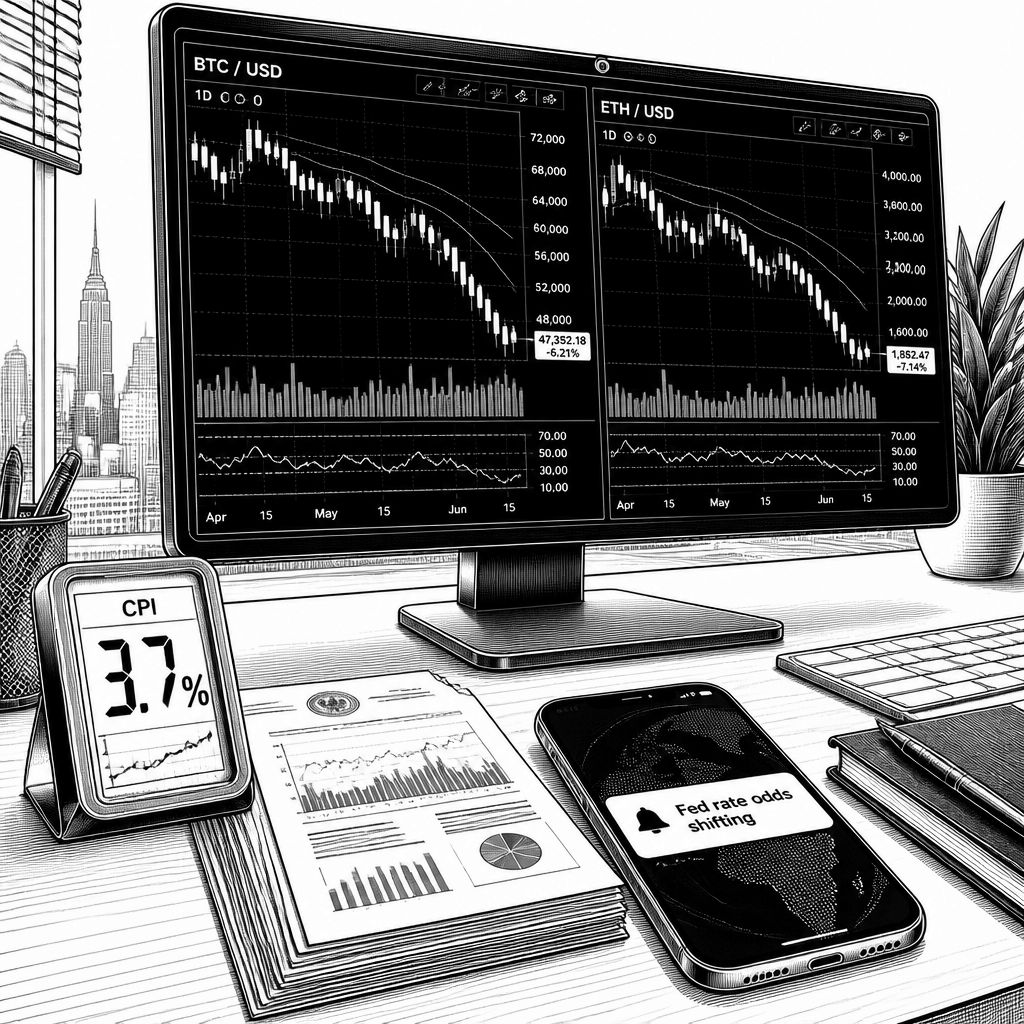 Bitcoin und Ethereum rutschen nach CPI-Bericht: Markt preist Fed-Zinsentscheid neu ein Bitcoin und Ethereum rutschen nach CPI-Bericht: Markt preist Fed-Zinsentscheid neu ein