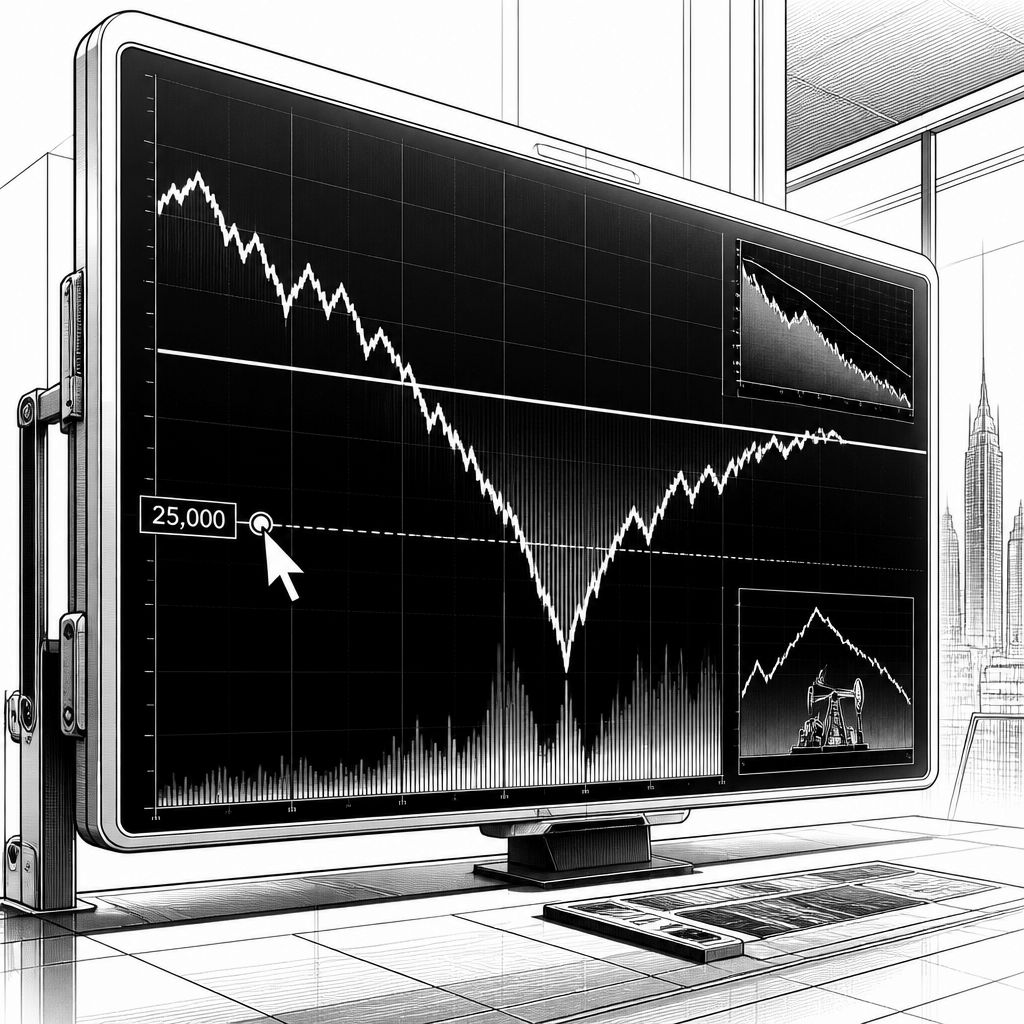 DAX erholt sich nach Tagestief unter 25.000 Punkten: Zinsen und Chip-News treiben DAX erholt sich nach Tagestief unter 25.000 Punkten: Zinsen und Chip-News treiben