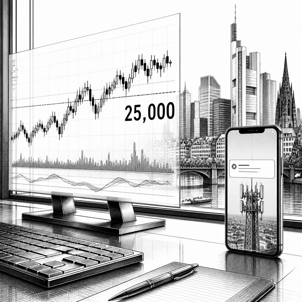 DAX-Blick: Stabilisierung über 25.000 Punkte – Telekom unter Druck DAX-Blick: Stabilisierung über 25.000 Punkte – Telekom unter Druck