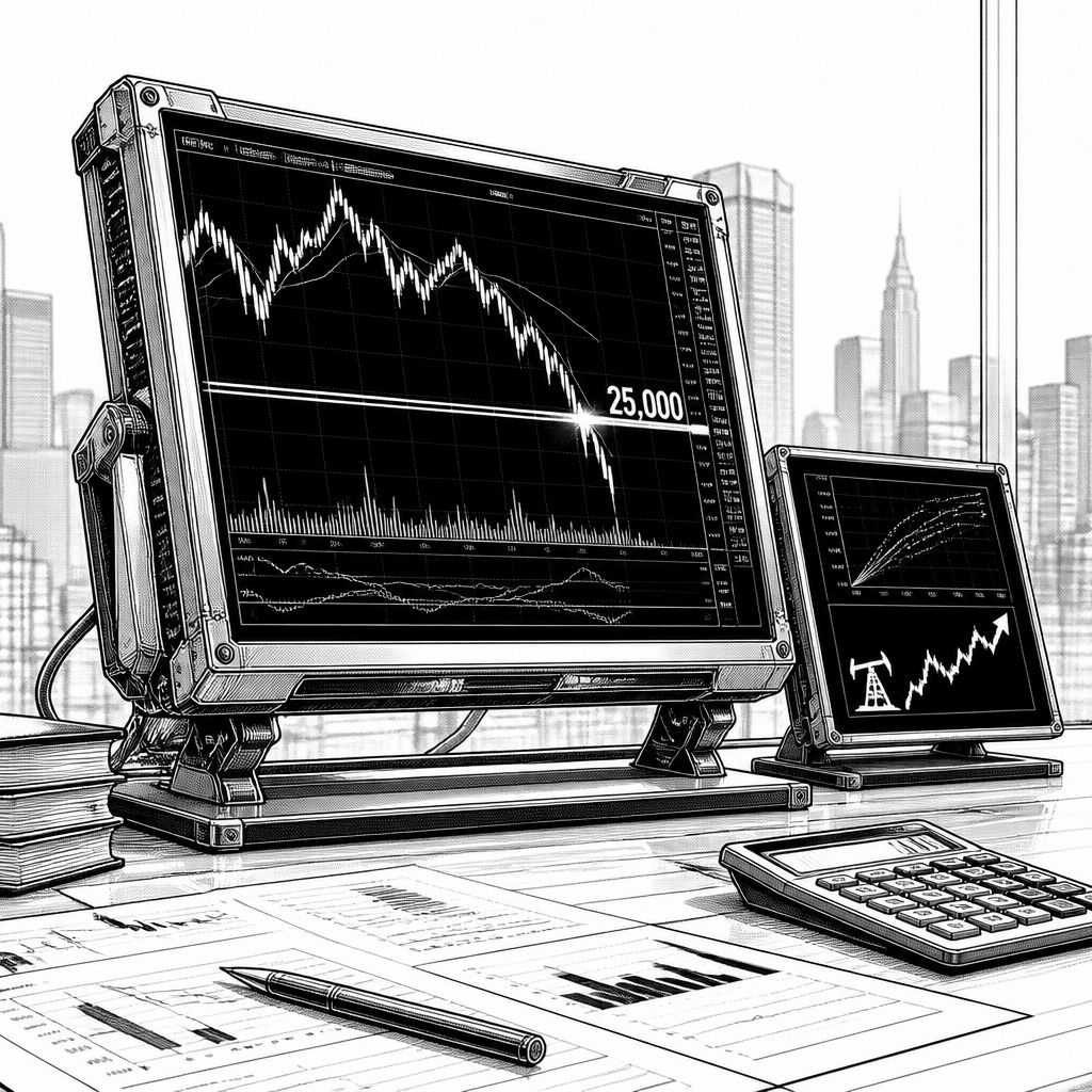 DAX rutscht unter 25.000 Punkte: Renditen und Öl belasten DAX rutscht unter 25.000 Punkte: Renditen und Öl belasten