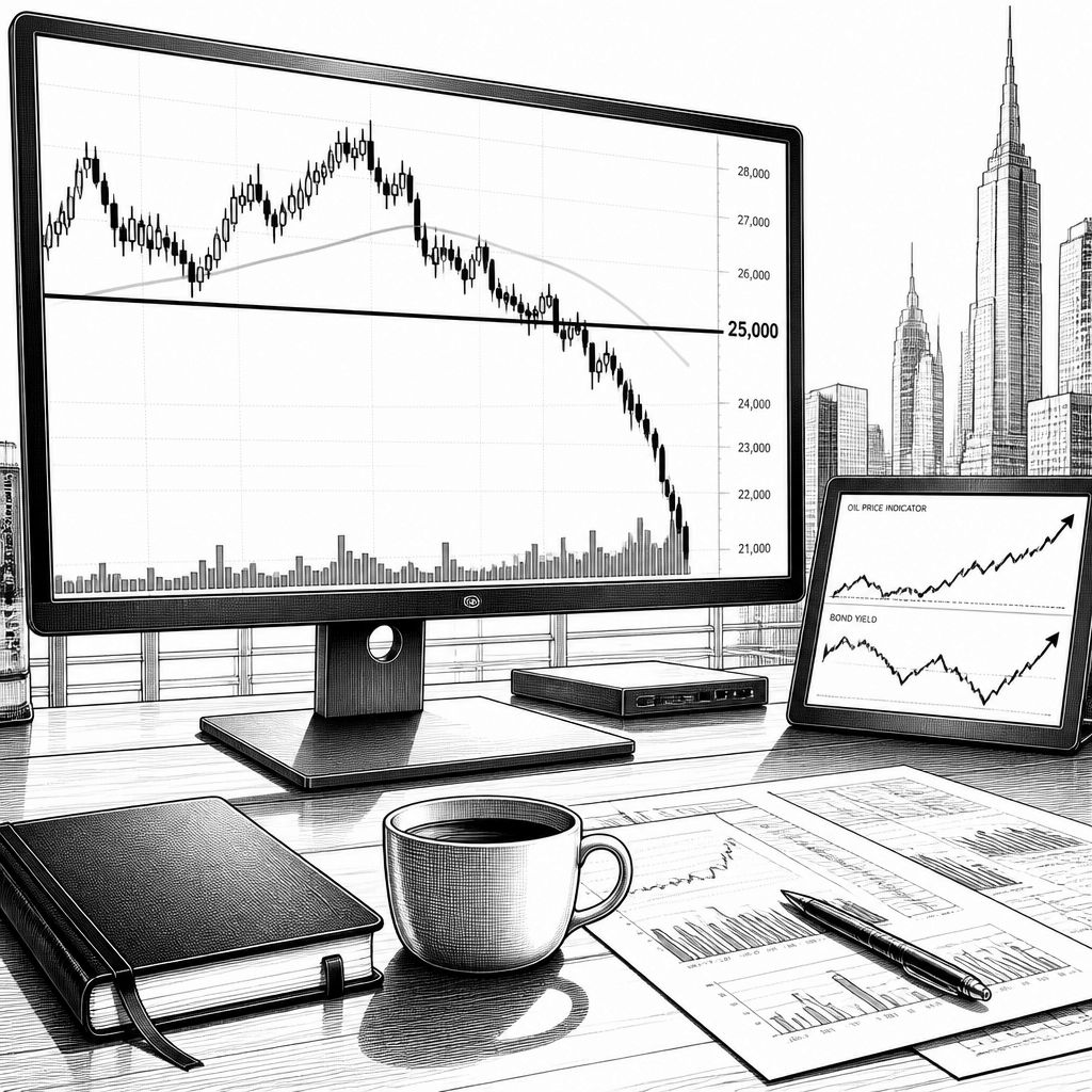 DAX rutscht unter 25.000 Punkte – 200-Tage-Linie hält nur kurzfristig DAX rutscht unter 25.000 Punkte – 200-Tage-Linie hält nur kurzfristig