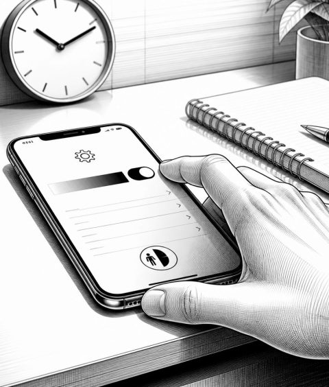 ai-digital-detox-graustufen-smartphone