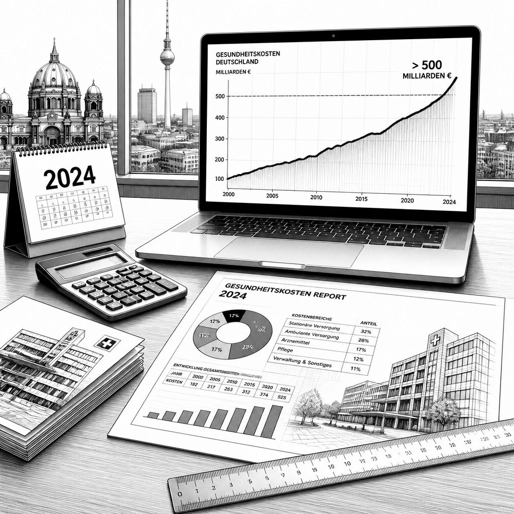 Direkte Krankheitskosten 2024 in Deutschland steigen auf 528,5 Milliarden Euro Direkte Krankheitskosten 2024 in Deutschland steigen auf 528,5 Milliarden Euro