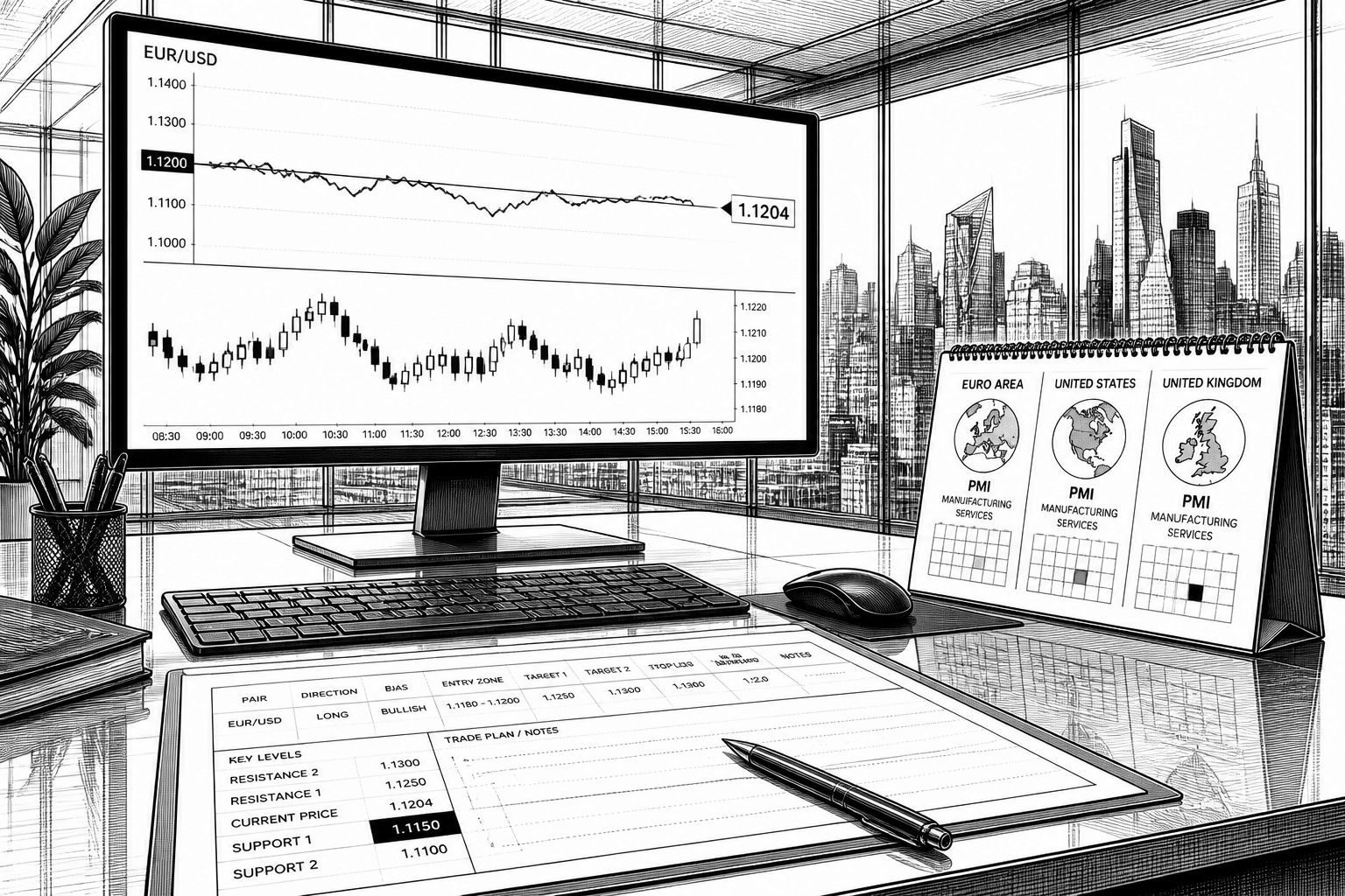 Euro stagniert knapp über 1,12 US-Dollar: PMI-Daten im Fokus Euro stagniert knapp über 1,12 US-Dollar: PMI-Daten im Fokus