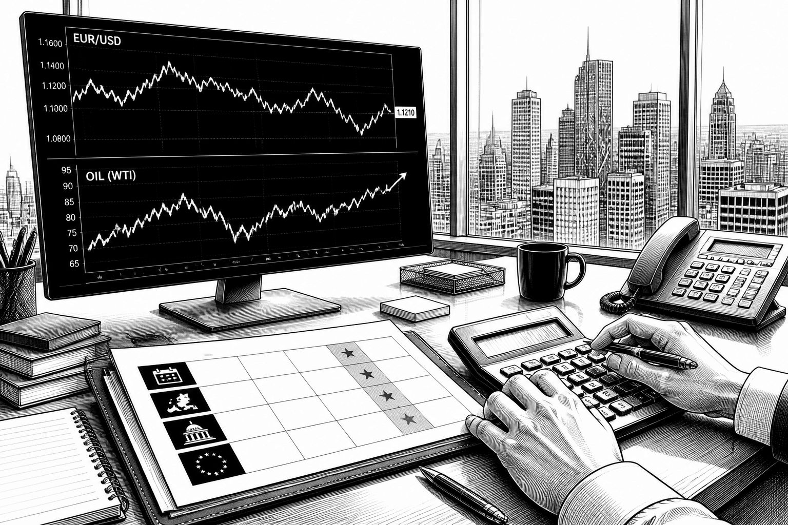 Euro zum Dollar stabil: Ölimpulse verpuffen vor Ifo, Fed und EZB Euro zum Dollar stabil: Ölimpulse verpuffen vor Ifo, Fed und EZB