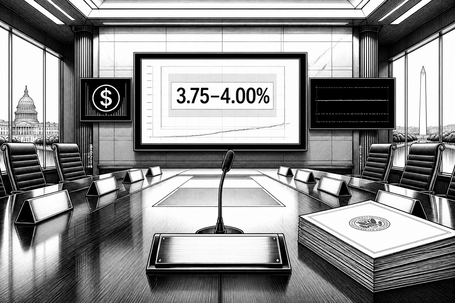 Fed lässt Zinsen unverändert: 3,75–4 % und Spannungen im FOMC Fed lässt Zinsen unverändert: 3,75–4 % und Spannungen im FOMC