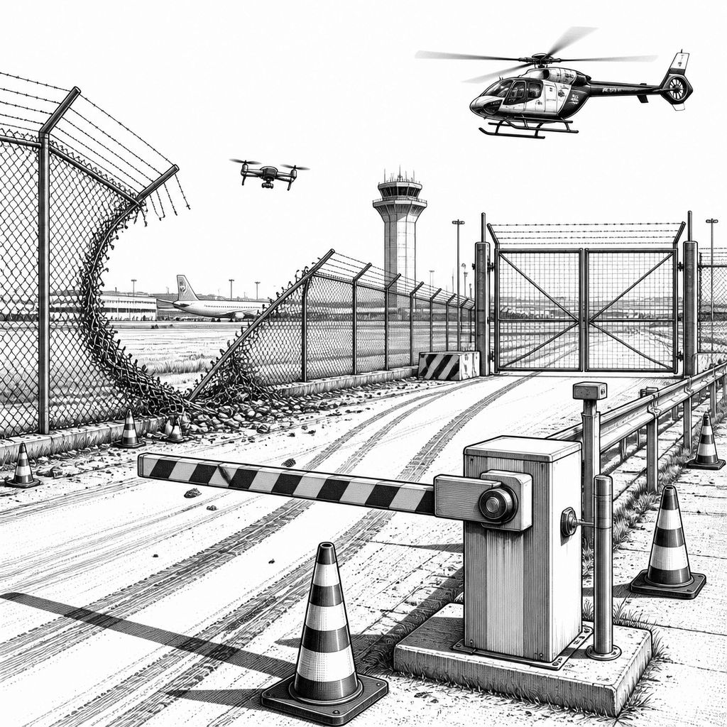 Auto durchbricht Zaun am Flughafen Leipzig/Halle – Nordpiste kurz gesperrt Auto durchbricht Zaun am Flughafen Leipzig/Halle – Nordpiste kurz gesperrt