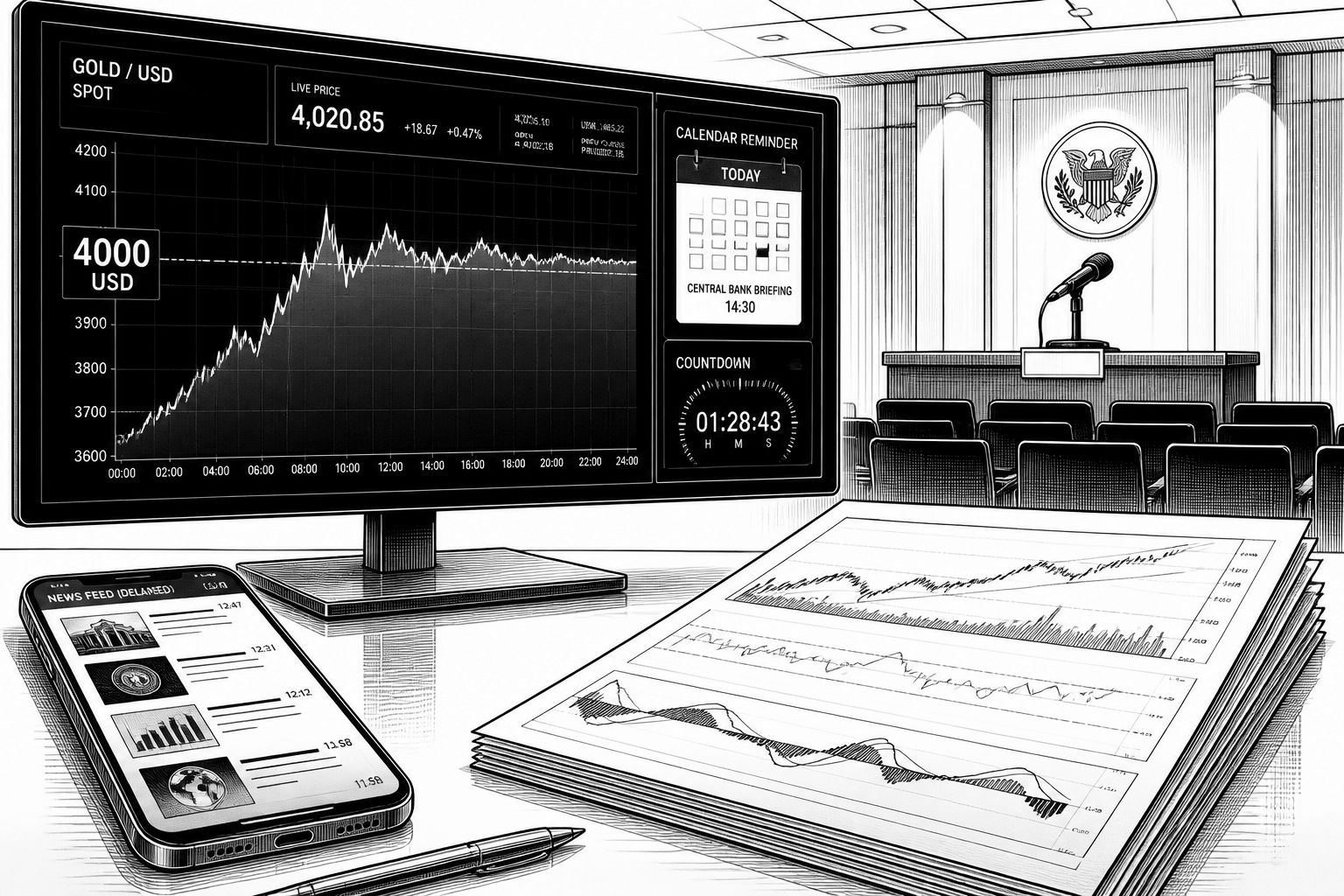 Gold bleibt stabil über 4.000 US-Dollar: Markt wartet auf Fed-Zins Gold bleibt stabil über 4.000 US-Dollar: Markt wartet auf Fed-Zins