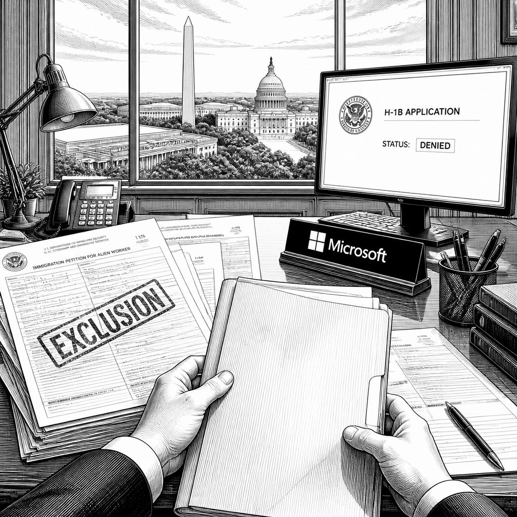US-Regierung schließt Microsoft vom H-1B-„Permanent“-Pfad aus US-Regierung schließt Microsoft vom H-1B-„Permanent“-Pfad aus