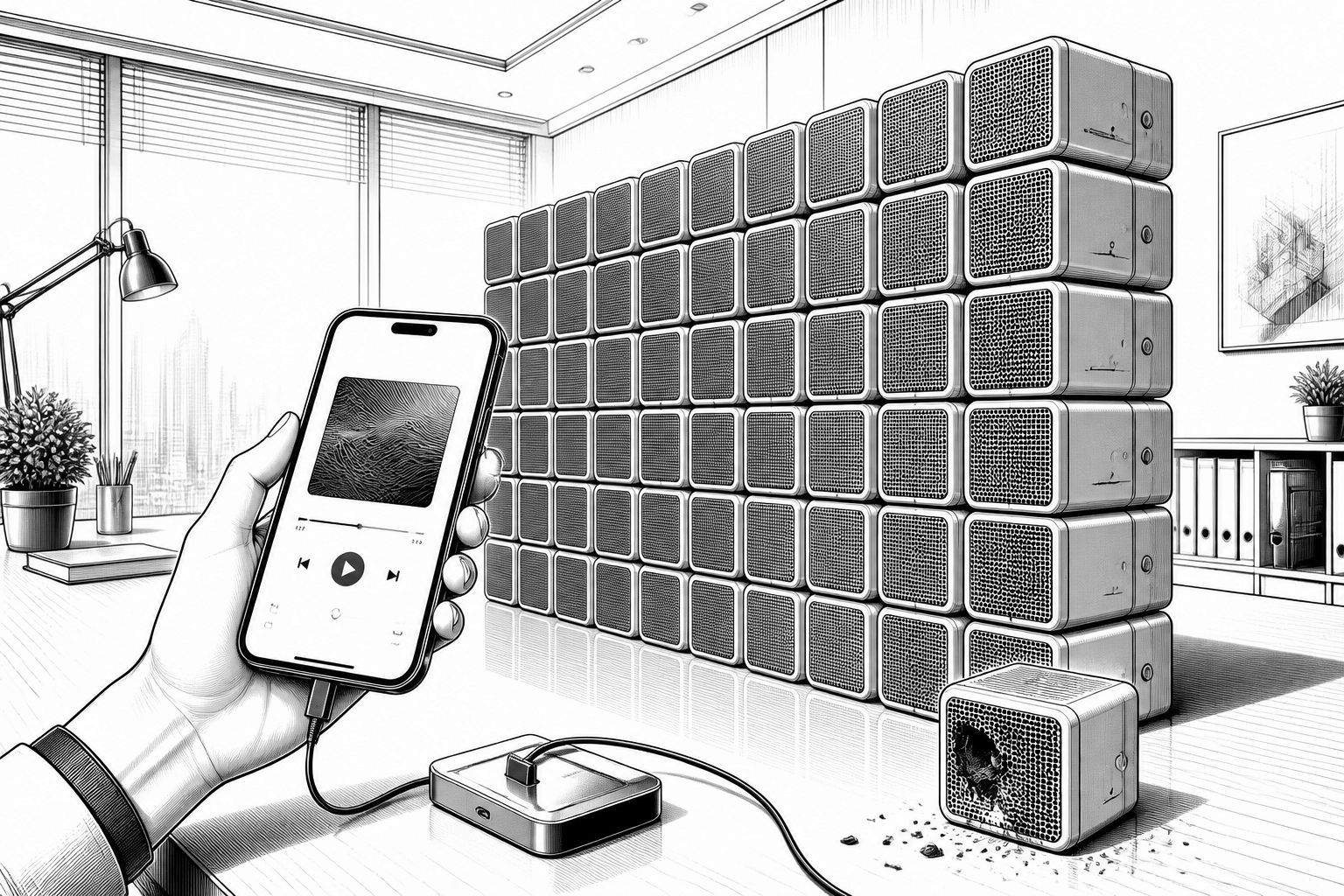 IKEA KALLSUP: 149 Bluetooth-Lautsprecher als „Wall of Sound“ getestet IKEA KALLSUP: 149 Bluetooth-Lautsprecher als „Wall of Sound“ getestet