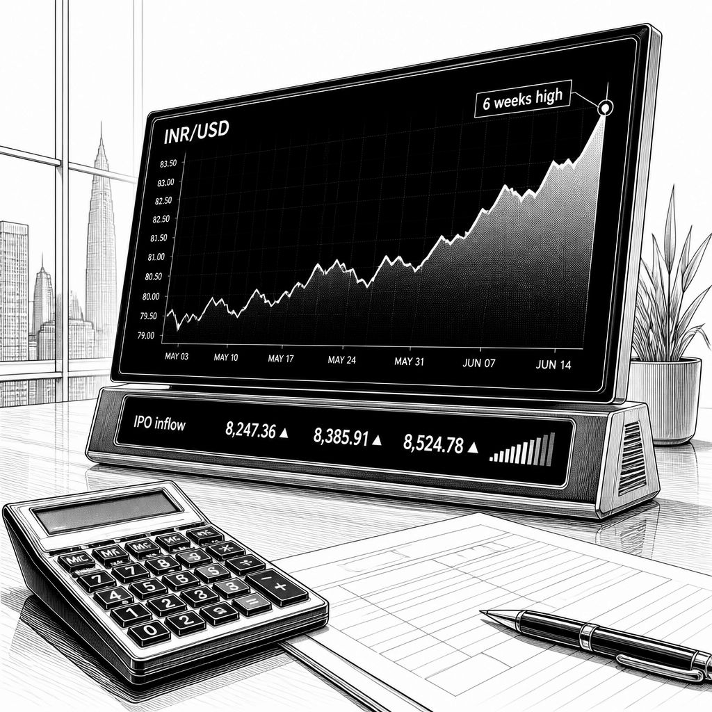 INR/USD: IPO von Jio Platforms treibt Rupie auf Sechs-Wochen-Hoch INR/USD: IPO von Jio Platforms treibt Rupie auf Sechs-Wochen-Hoch