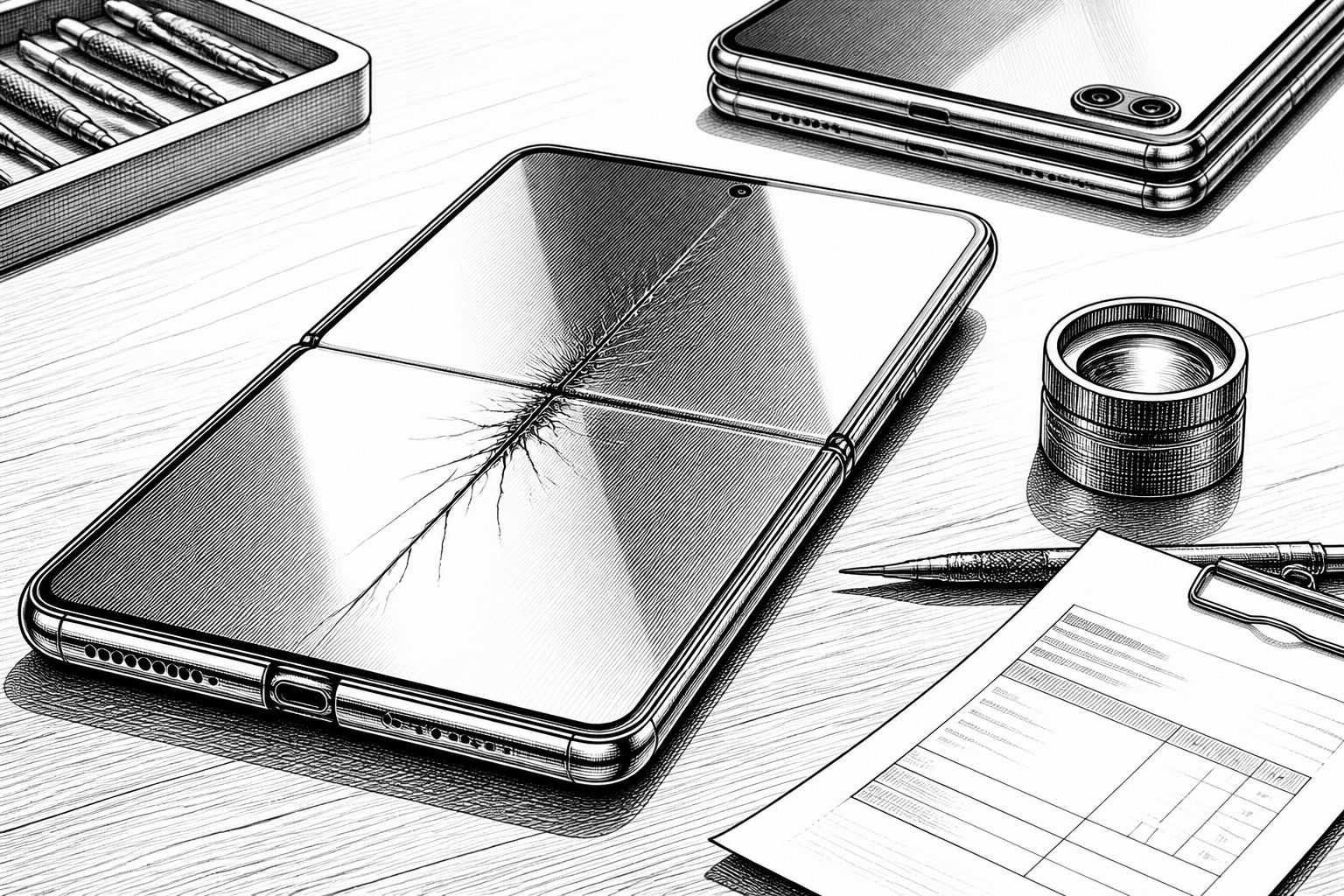 iPhone Duo: Berichte über Risse im Inneren Display schon nach wenigen Faltungen iPhone Duo: Berichte über Risse im Inneren Display schon nach wenigen Faltungen
