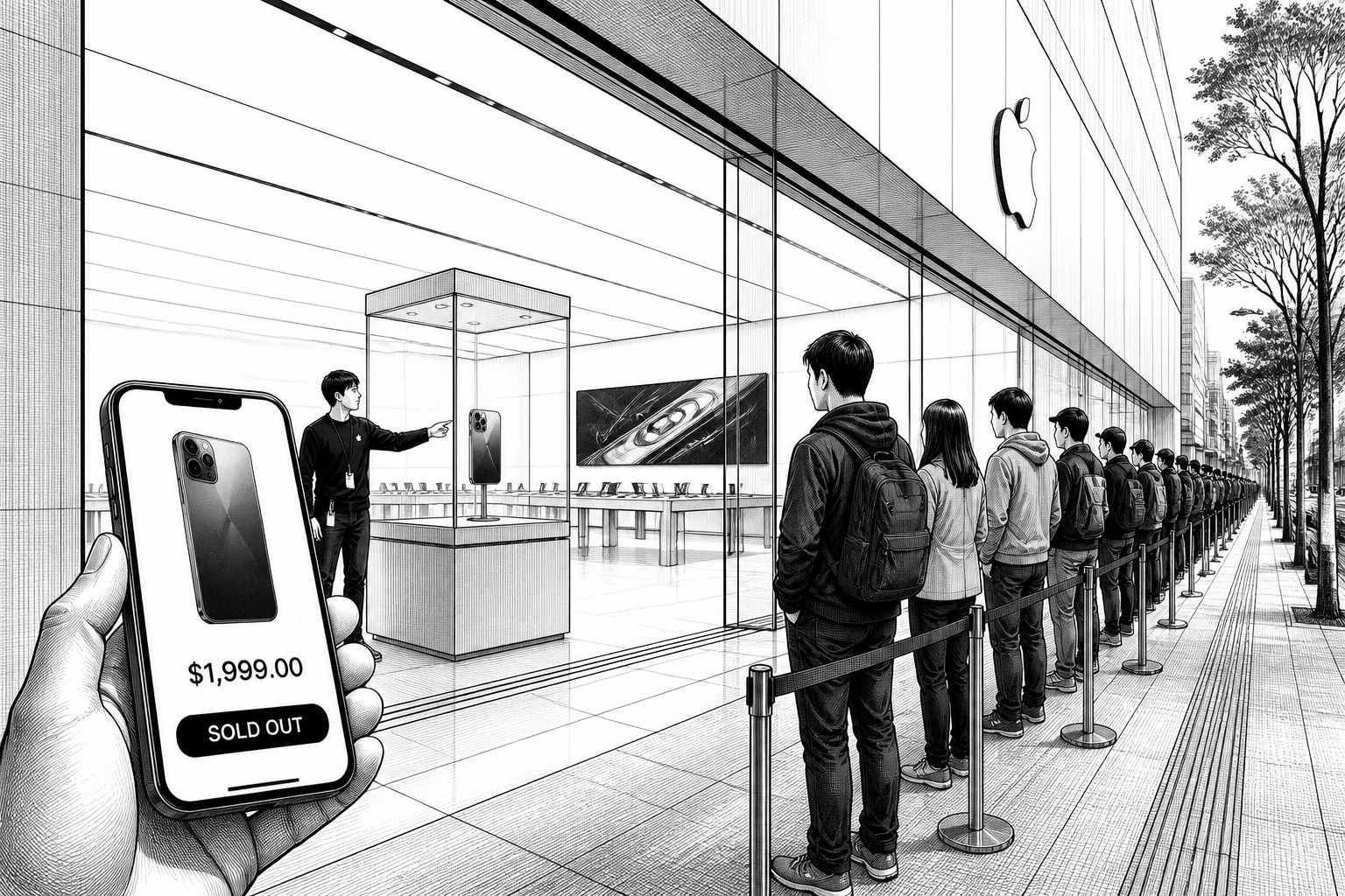 iPhone Duo für 1.999 US-Dollar startet mit Lieferknappheit und Warteschlangen iPhone Duo für 1.999 US-Dollar startet mit Lieferknappheit und Warteschlangen