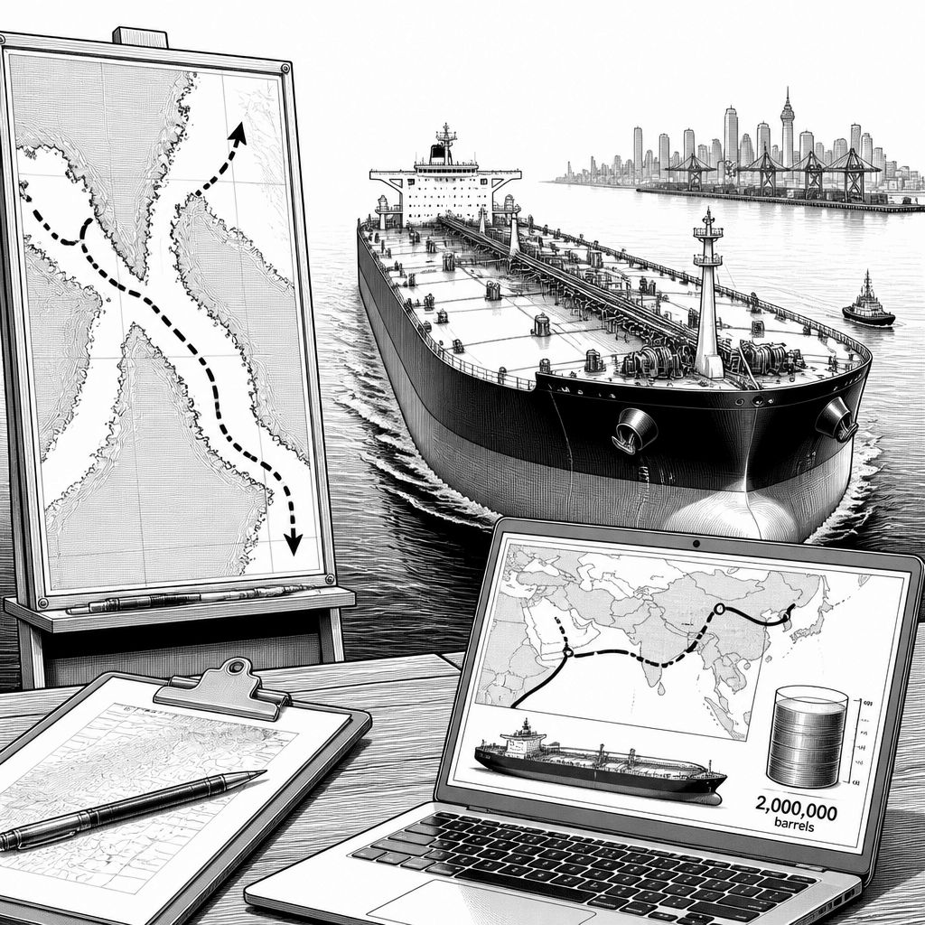 Irak schickt VLCC mit 2 Millionen Barrel an der Hormuz-Straße vorbei Irak schickt VLCC mit 2 Millionen Barrel an der Hormuz-Straße vorbei